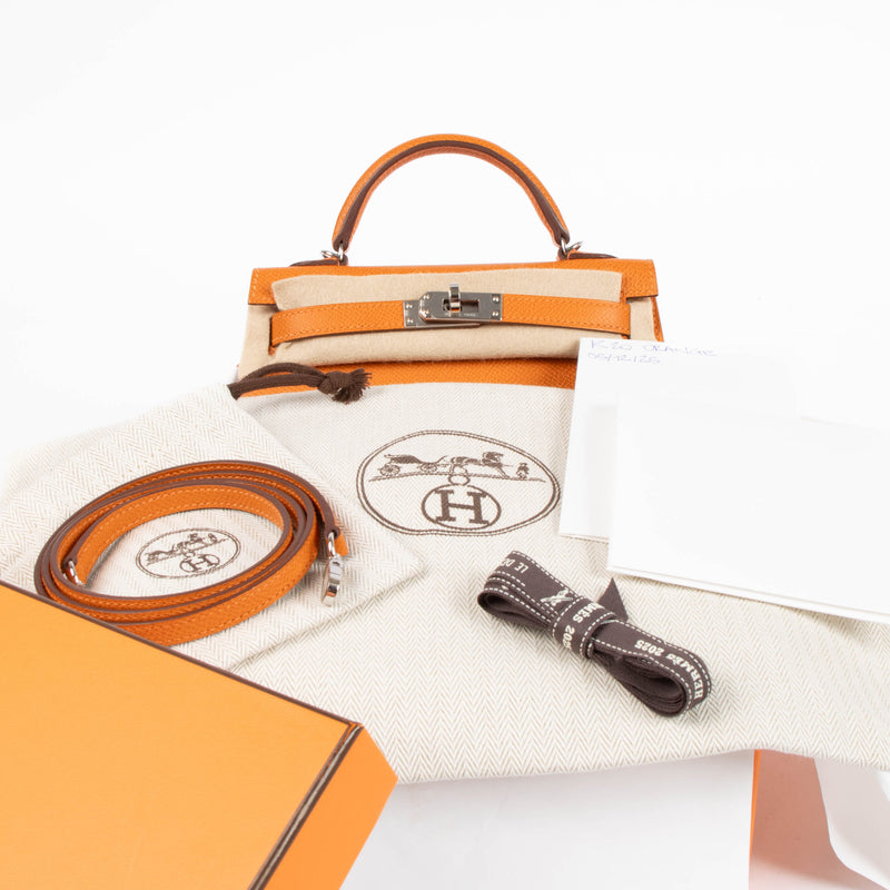 Hermès Kelly Mini II Orange Epsom PHW