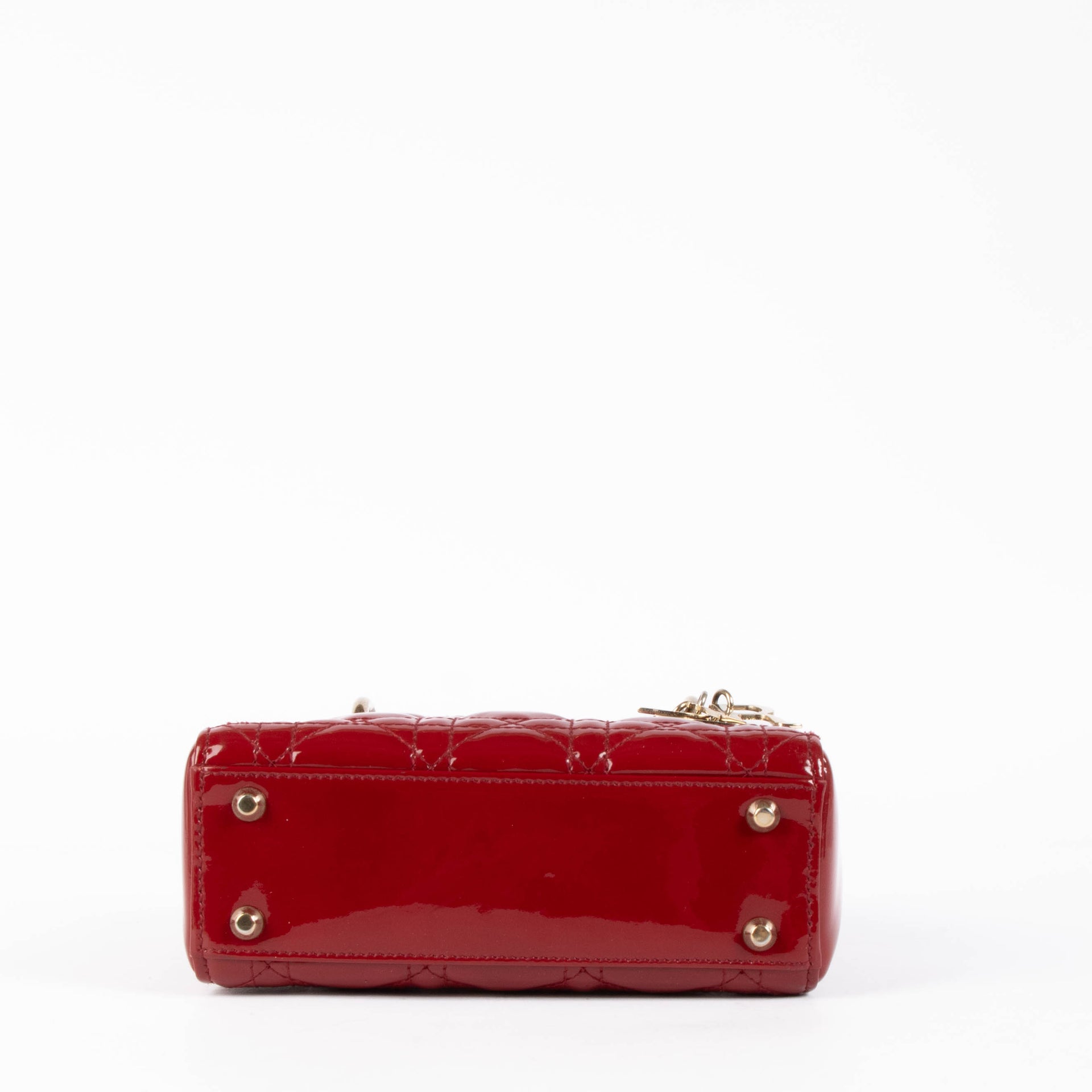 Christian Dior Red Patent Lady Dior Mini