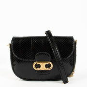 Shop the authentic Celine Black Python Medium Chain Maillon Triomphe Bag second hand on Labellov.com