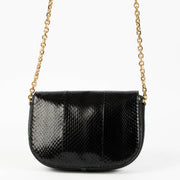 Shop the authentic Celine Black Python Medium Chain Maillon Triomphe Bag second hand on Labellov.com