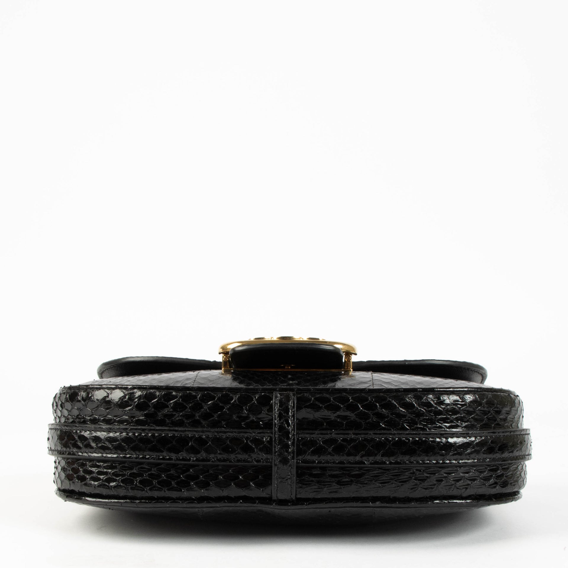 Shop the authentic Celine Black Python Medium Chain Maillon Triomphe Bag second hand on Labellov.com
