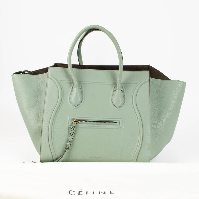 Shop the authentic Celine Glacier Blue Medium Phantom Luggage Tote Bag second hand on Labellov.com