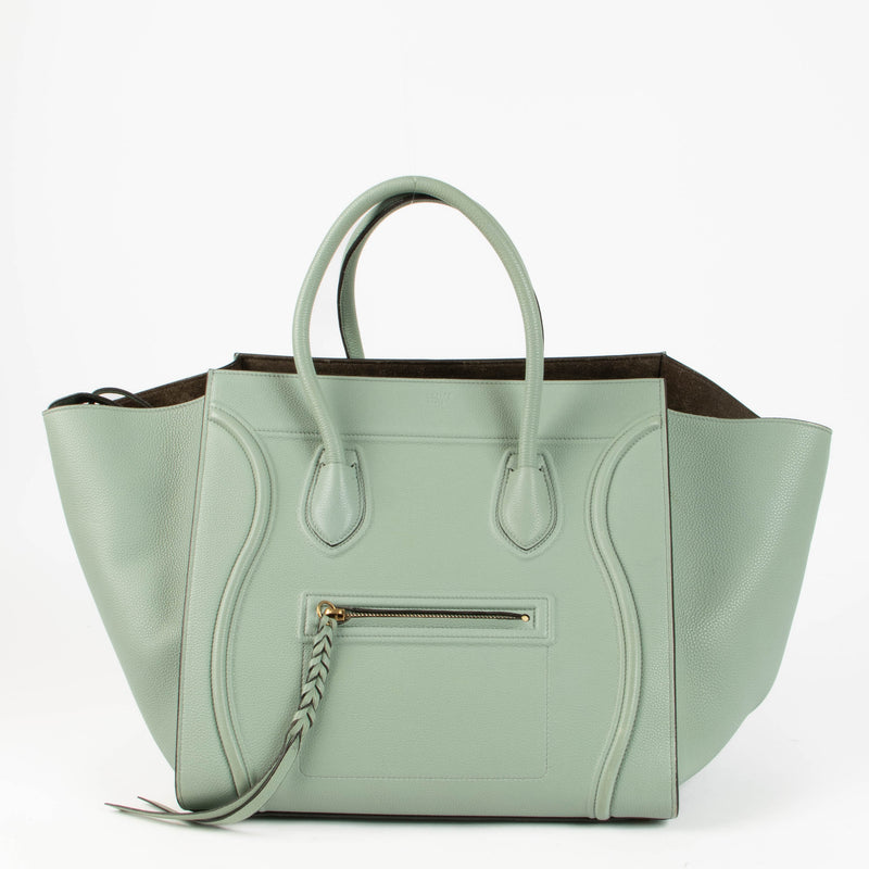 Shop the authentic Celine Glacier Blue Medium Phantom Luggage Tote Bag second hand on Labellov.com