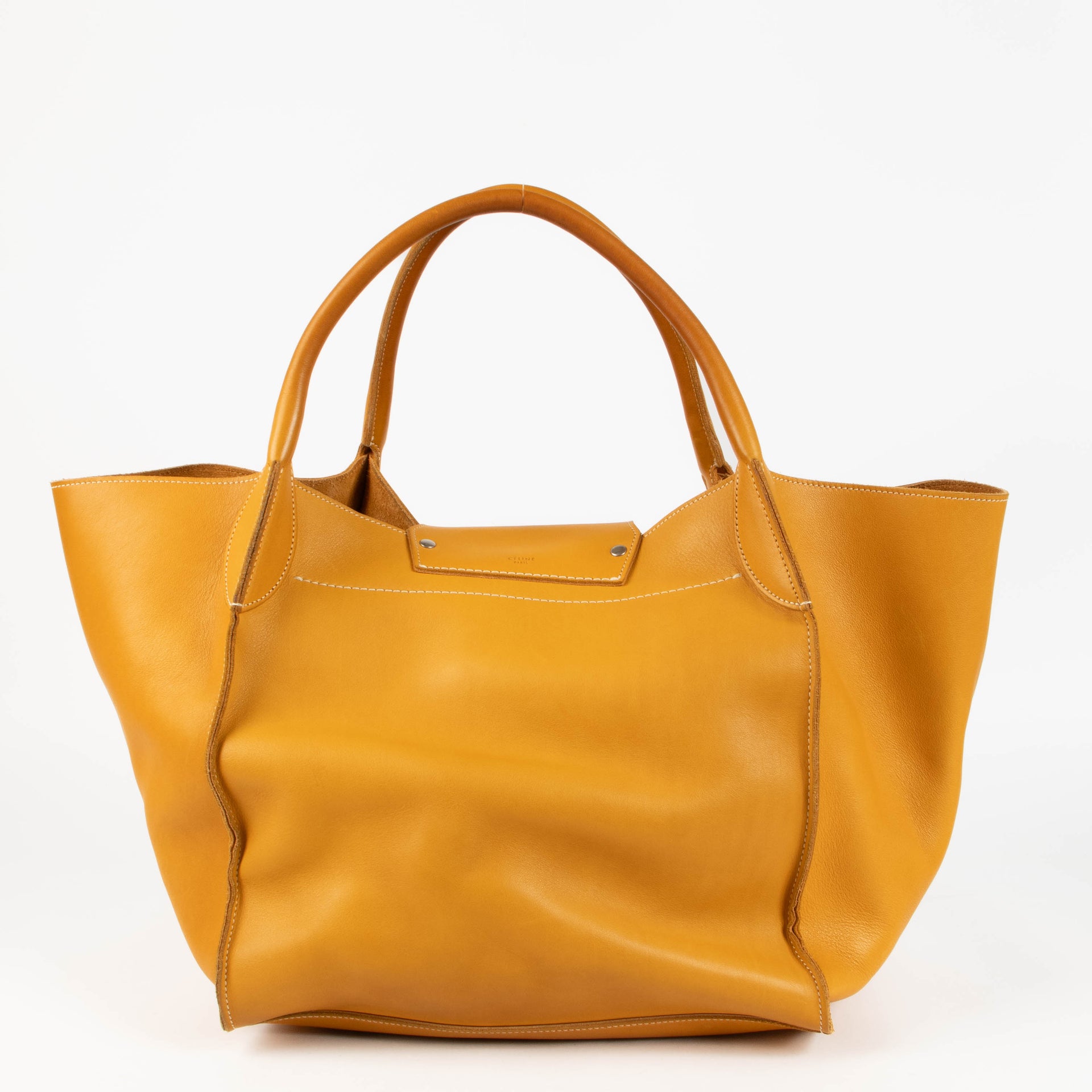 Shop the authentic Celine Dark Yellow Medium Big Bag second hand on Labellov.com