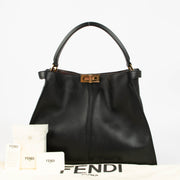Shop the authentic Fendi Black Peekaboo X-Lite Large Tote Bag second hand on Labellov.com