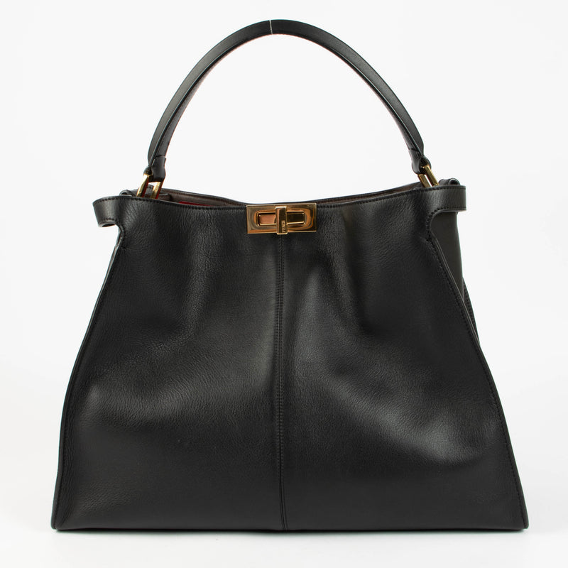 Fendi Black Peekaboo X-Lite Large Tote Bag