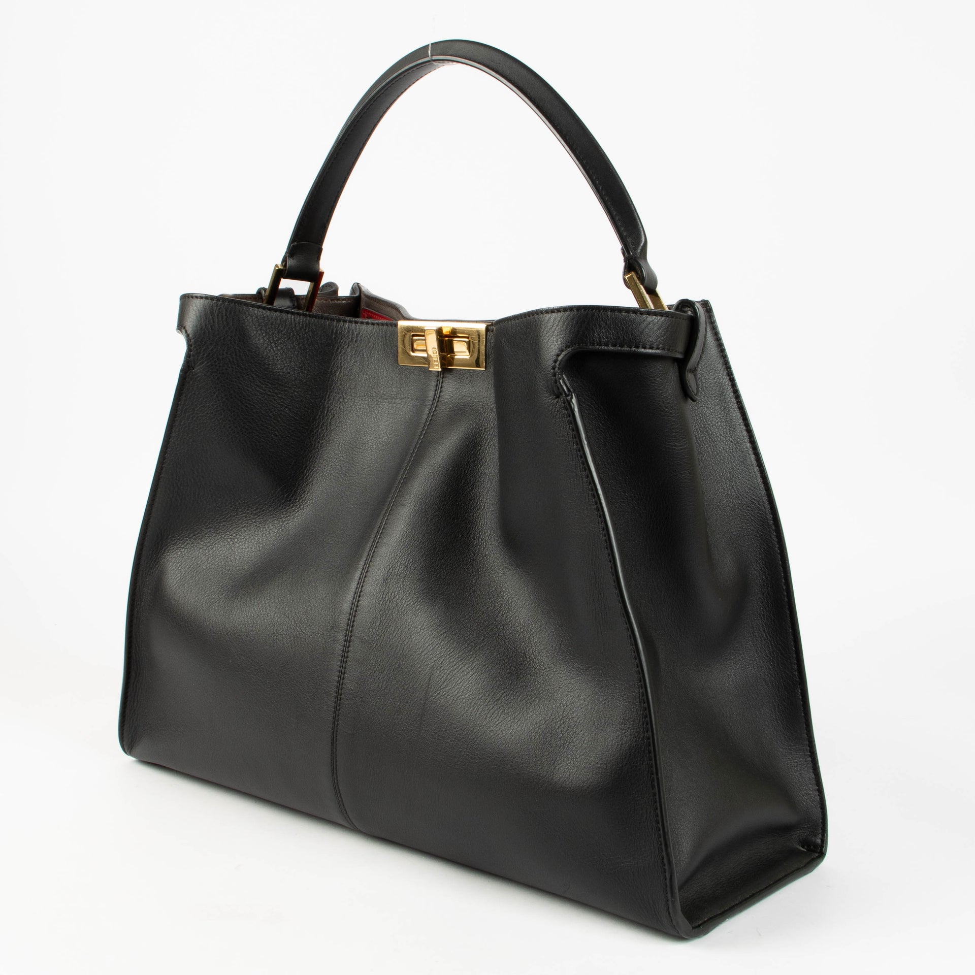 Shop the authentic Fendi Black Peekaboo X-Lite Large Tote Bag second hand on Labellov.com
