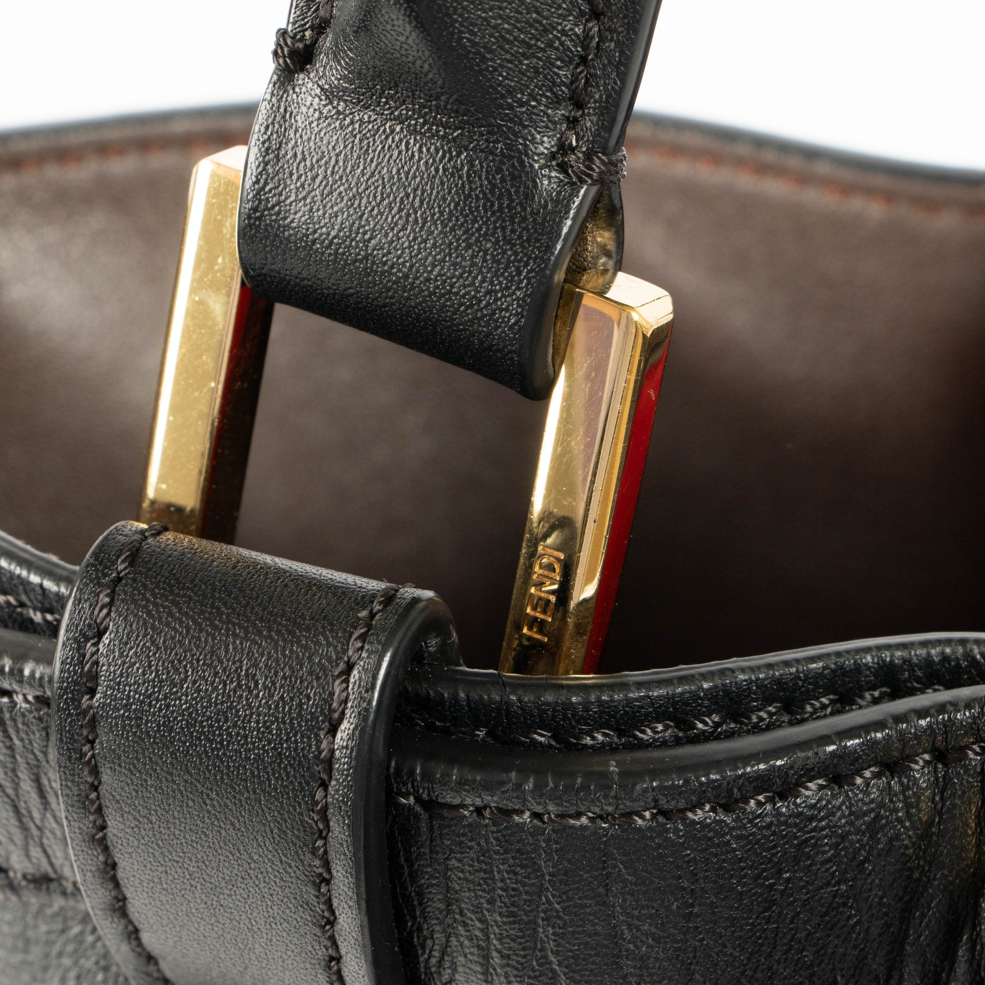 Shop the authentic Fendi Black Peekaboo X-Lite Large Tote Bag second hand on Labellov.com