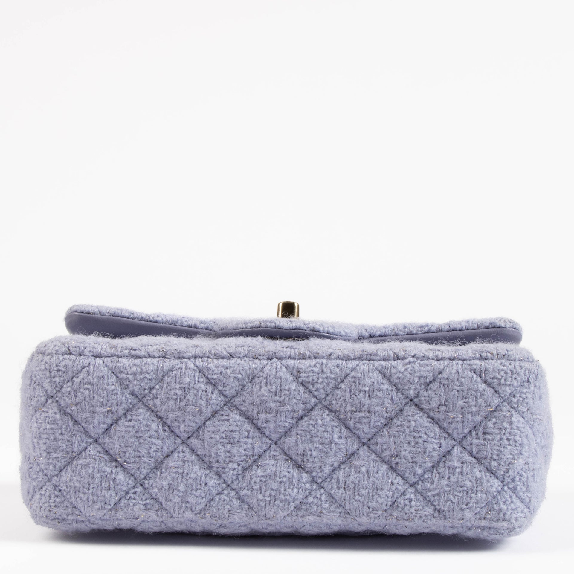 Chanel Purple Tweed Mini Classic Rectangular Bag