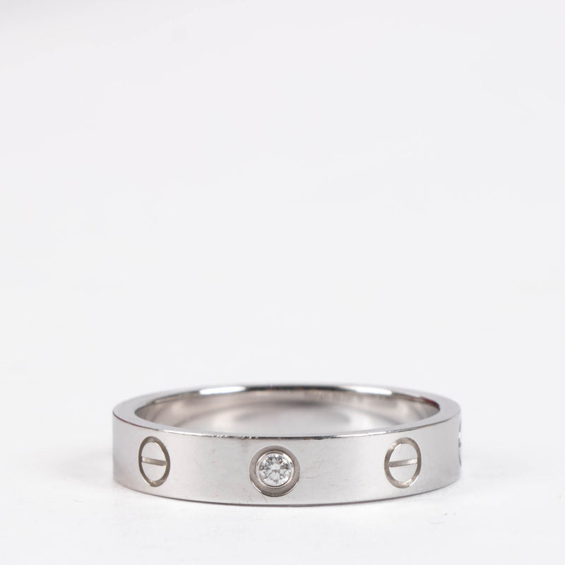 Shop this 100% authentic Cartier White Gold Love Ring Small Model 1 Diamond at Labellov.com.