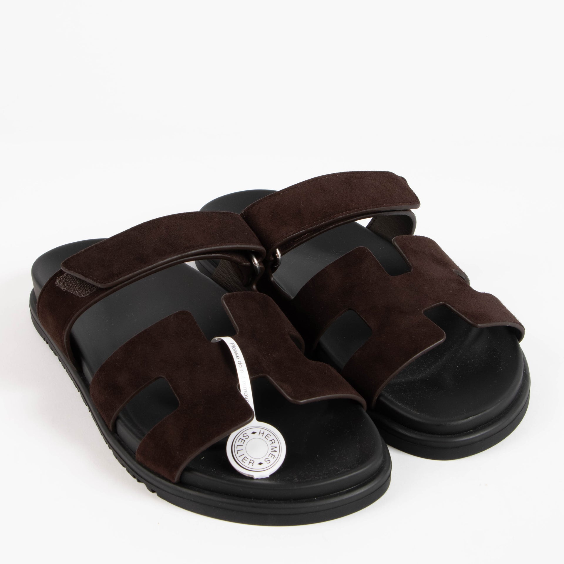 Hermès Chypre Marron Ebene Sandals - Size 39