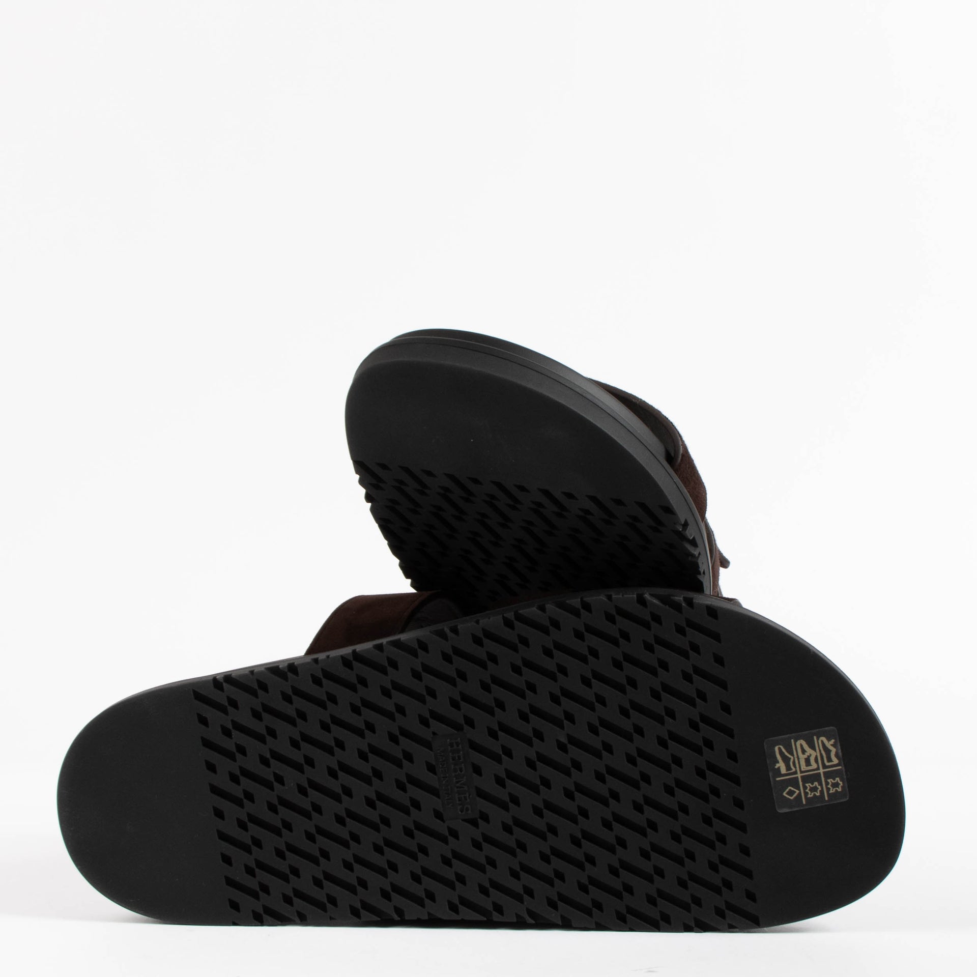 Hermès Chypre Marron Ebene Sandals - Size 39