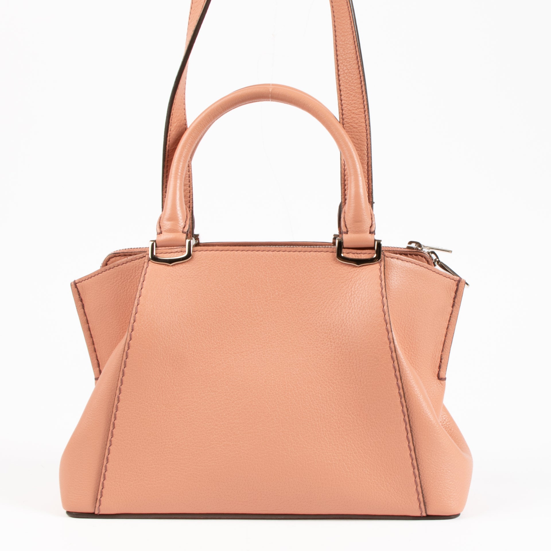 Cartier Peach Leather Mini C De Cartier Satchel Bag