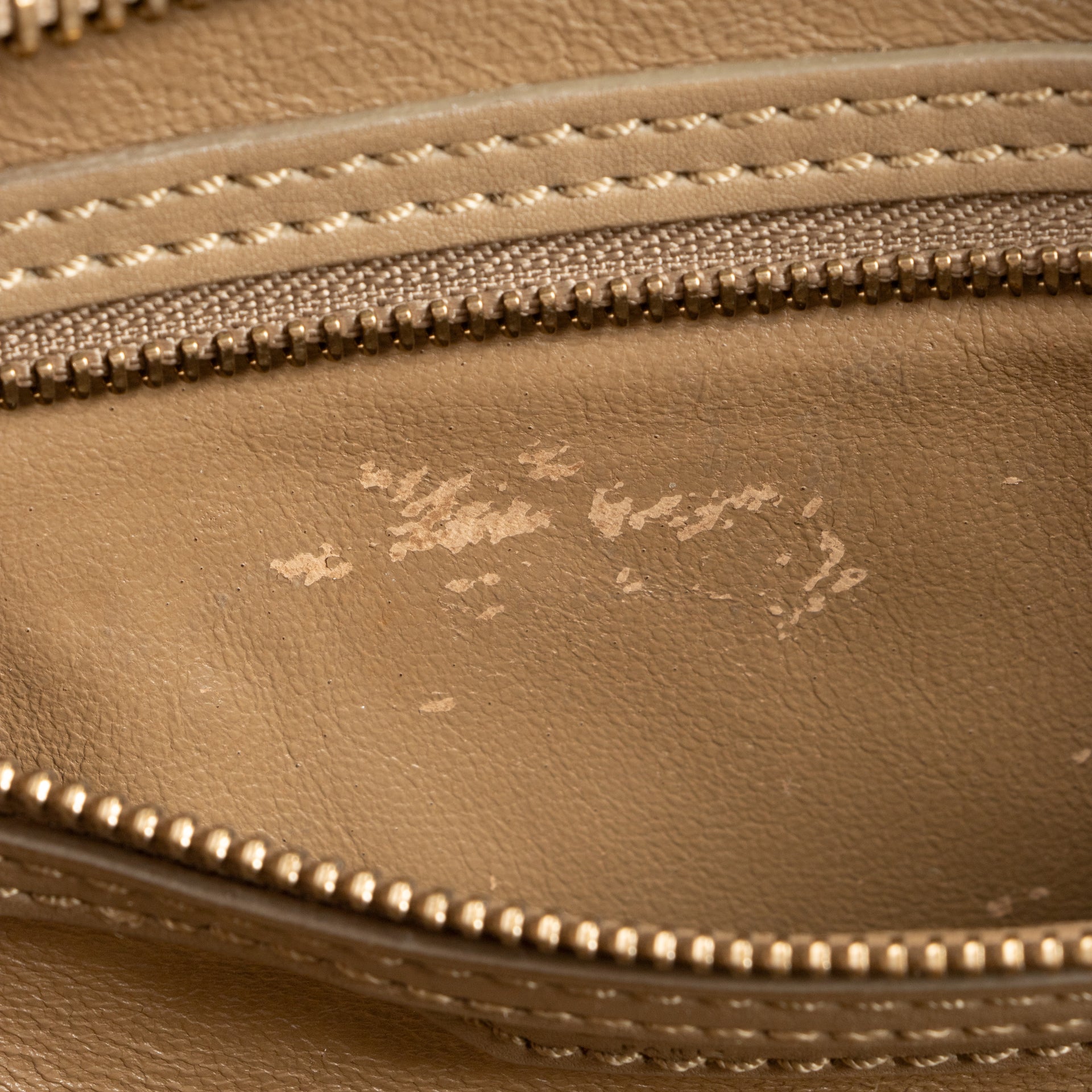 Celine Taupe Leather Mini Luggage Tote Bag