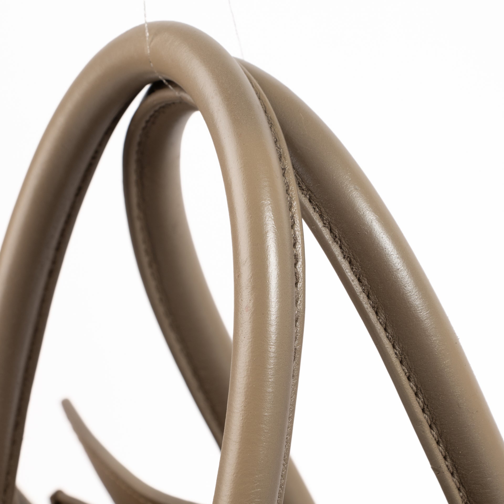 Celine Taupe Leather Mini Luggage Tote Bag