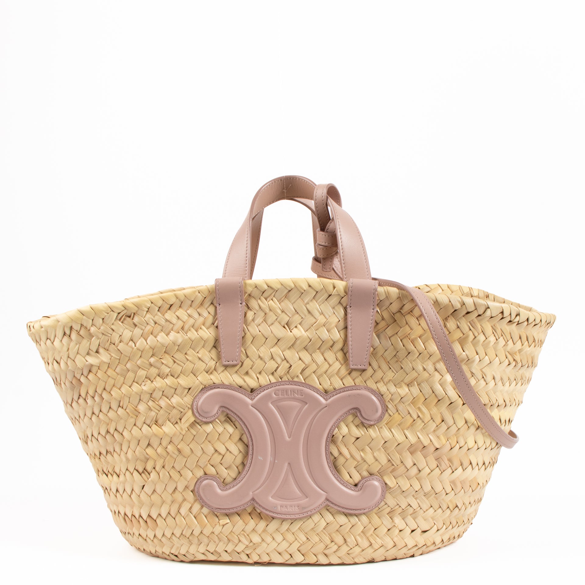 Celine Palm Leaves Pink Teen Classic Panier Basket