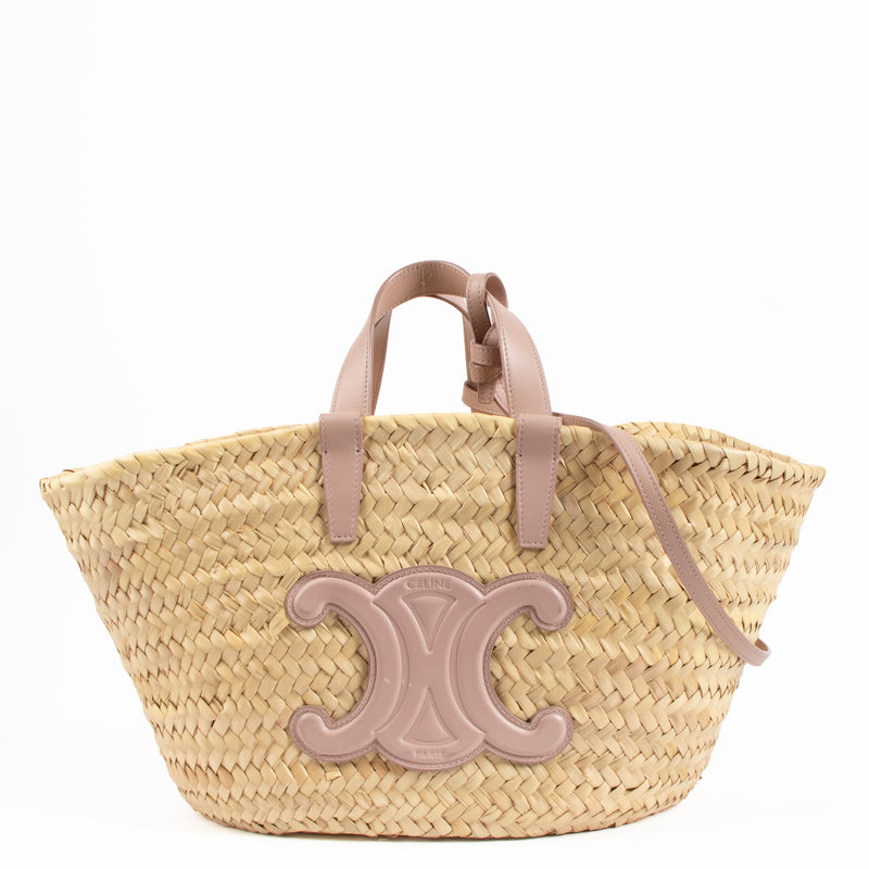 Celine Palm Leaves Pink Teen Classic Panier Basket
