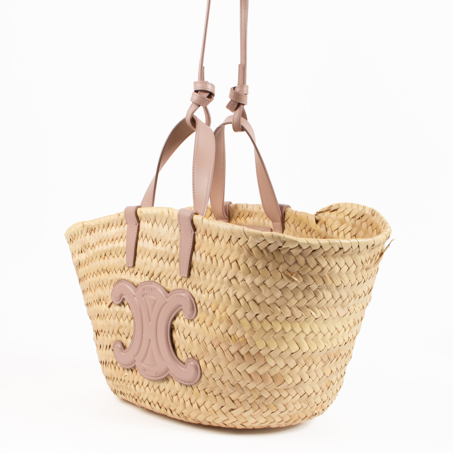 Celine Palm Leaves Pink Teen Classic Panier Basket