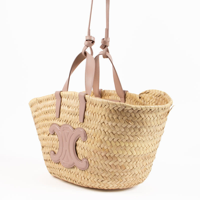 Celine Palm Leaves Pink Teen Classic Panier Basket