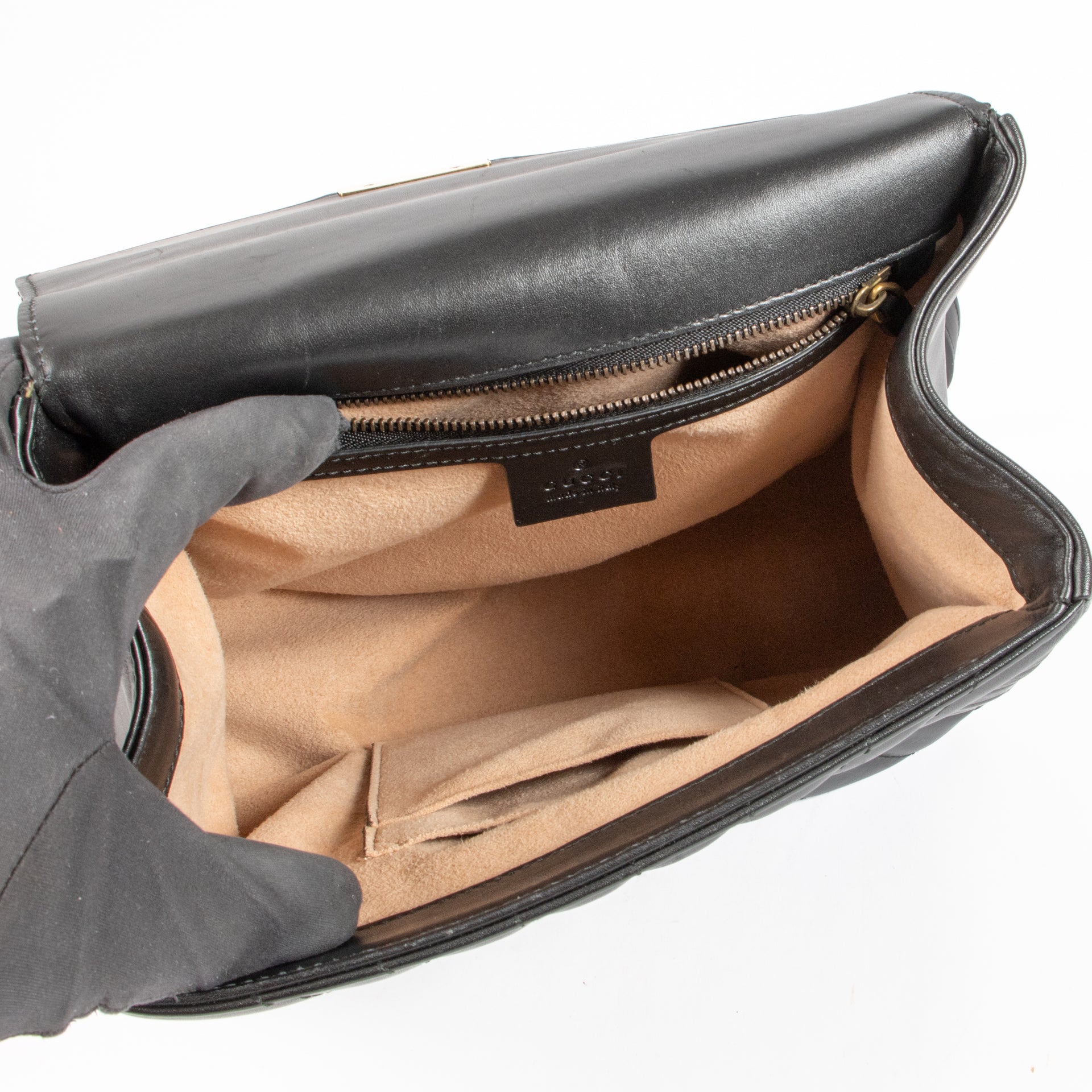 Gucci Black Leather Queen Margareth Backpack