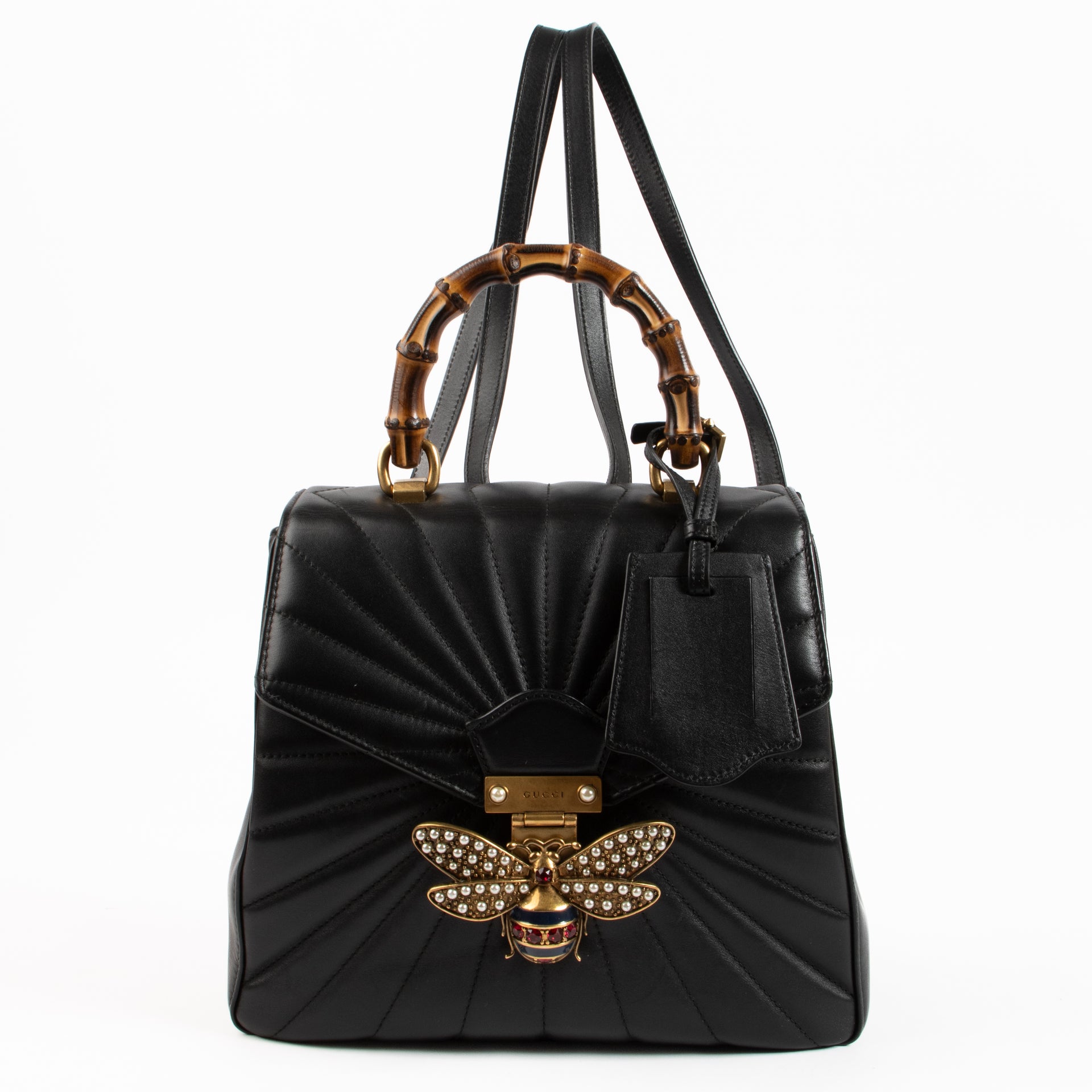Gucci Black Leather Queen Margareth Backpack