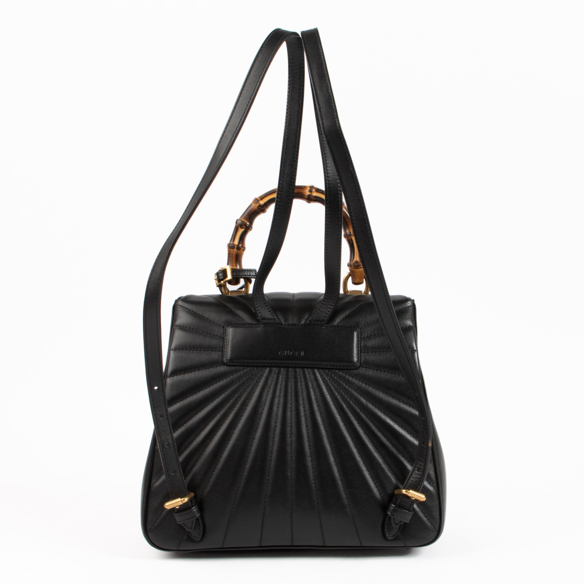 Gucci Black Leather Queen Margareth Backpack