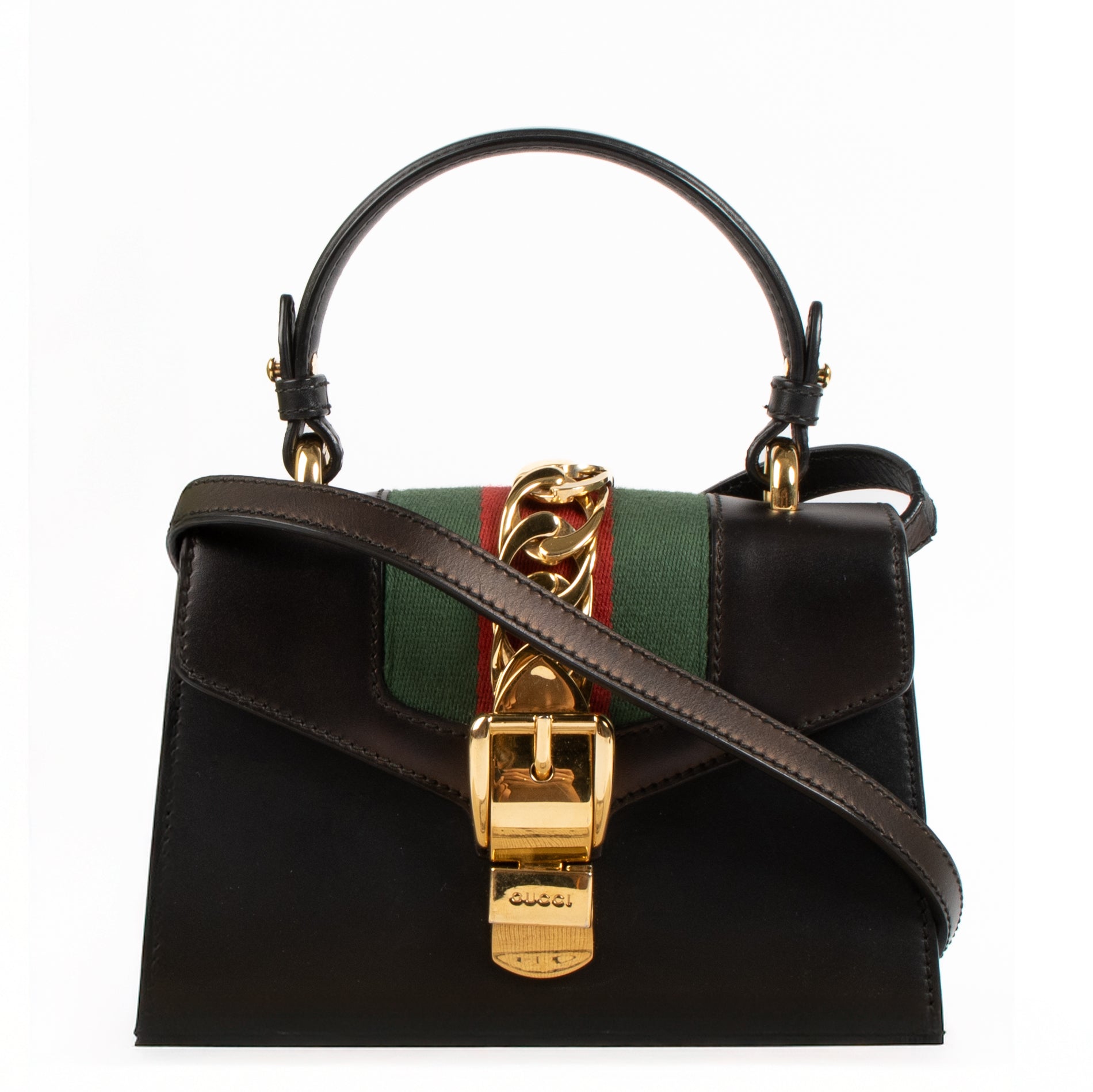 Gucci Black Leather Sylvie Mini Bag