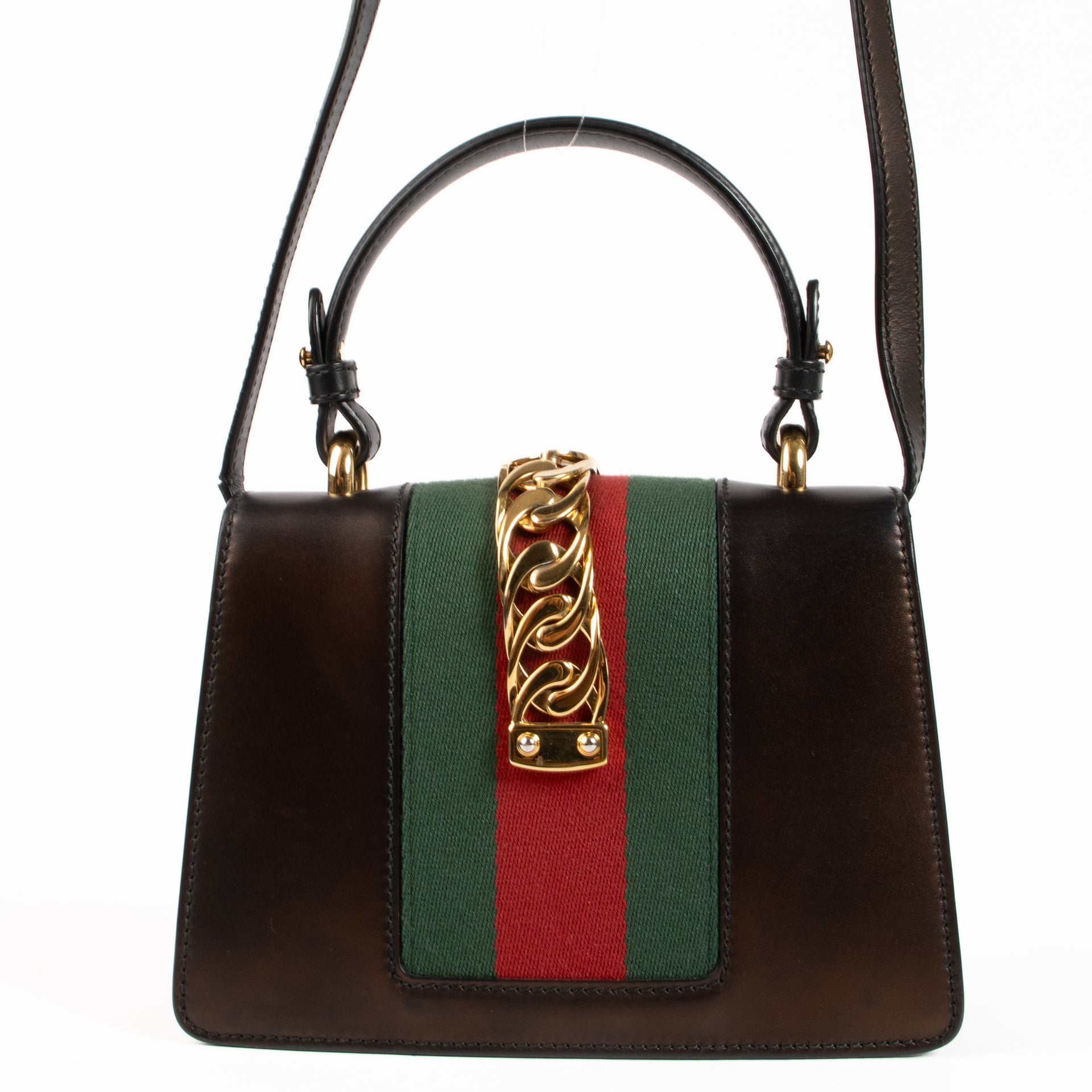 Gucci Black Leather Sylvie Mini Bag