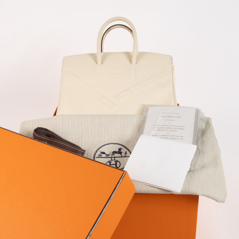 Hermès Birkin 25 Shadow Craie Swift PHW
