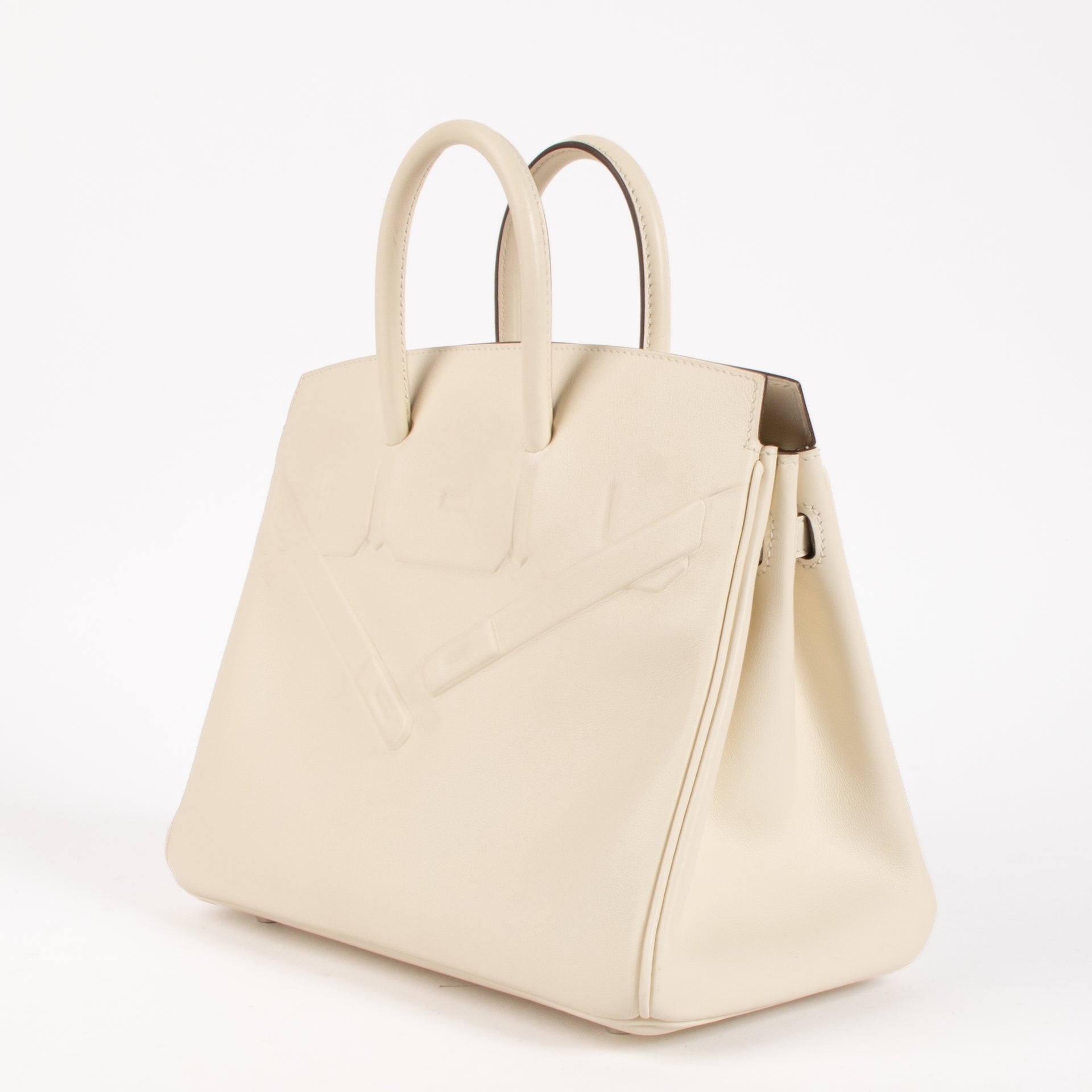 Hermès Birkin 25 Shadow Craie Swift PHW