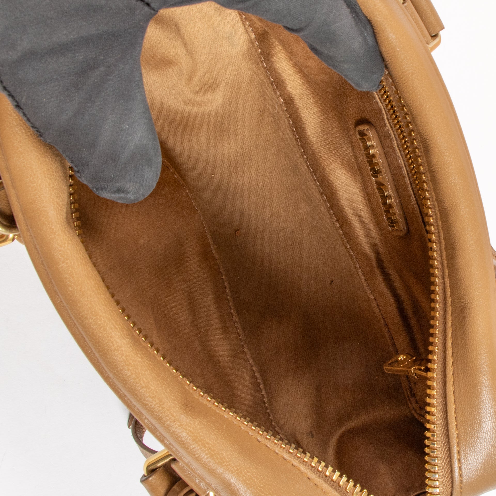 Miu Miu Caramel Matelasse Nappa Arcadie Bag