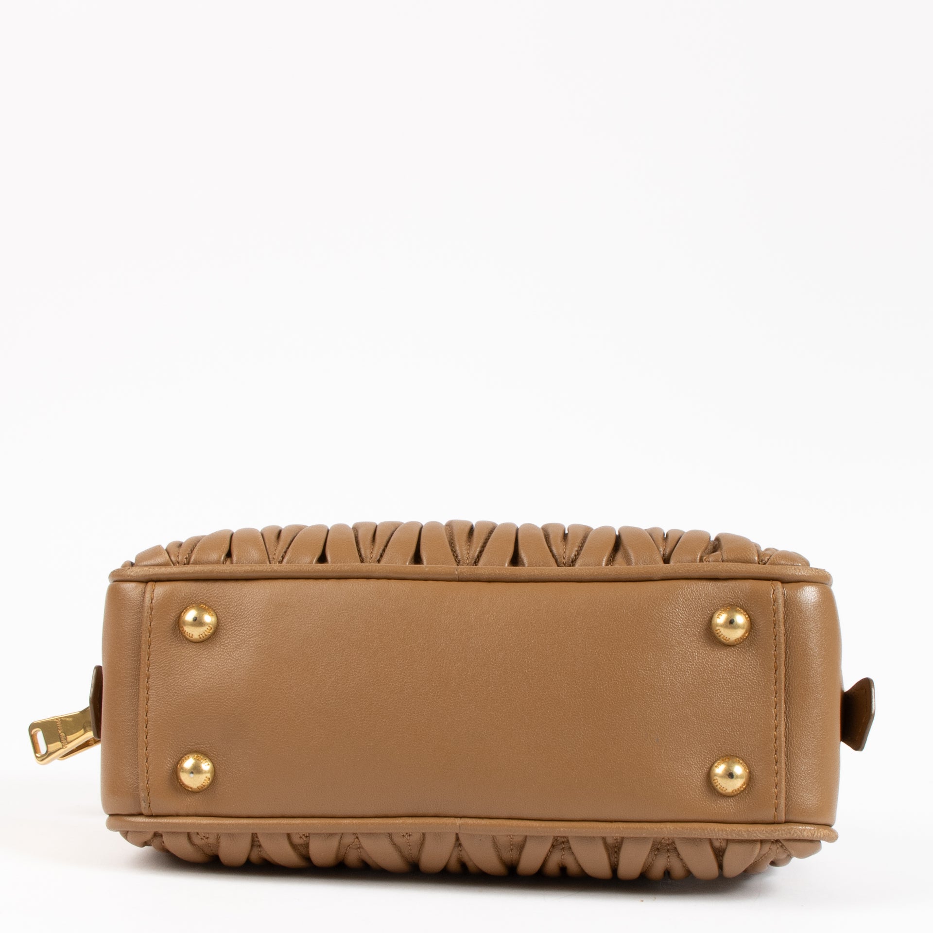 Miu Miu Caramel Matelasse Nappa Arcadie Bag