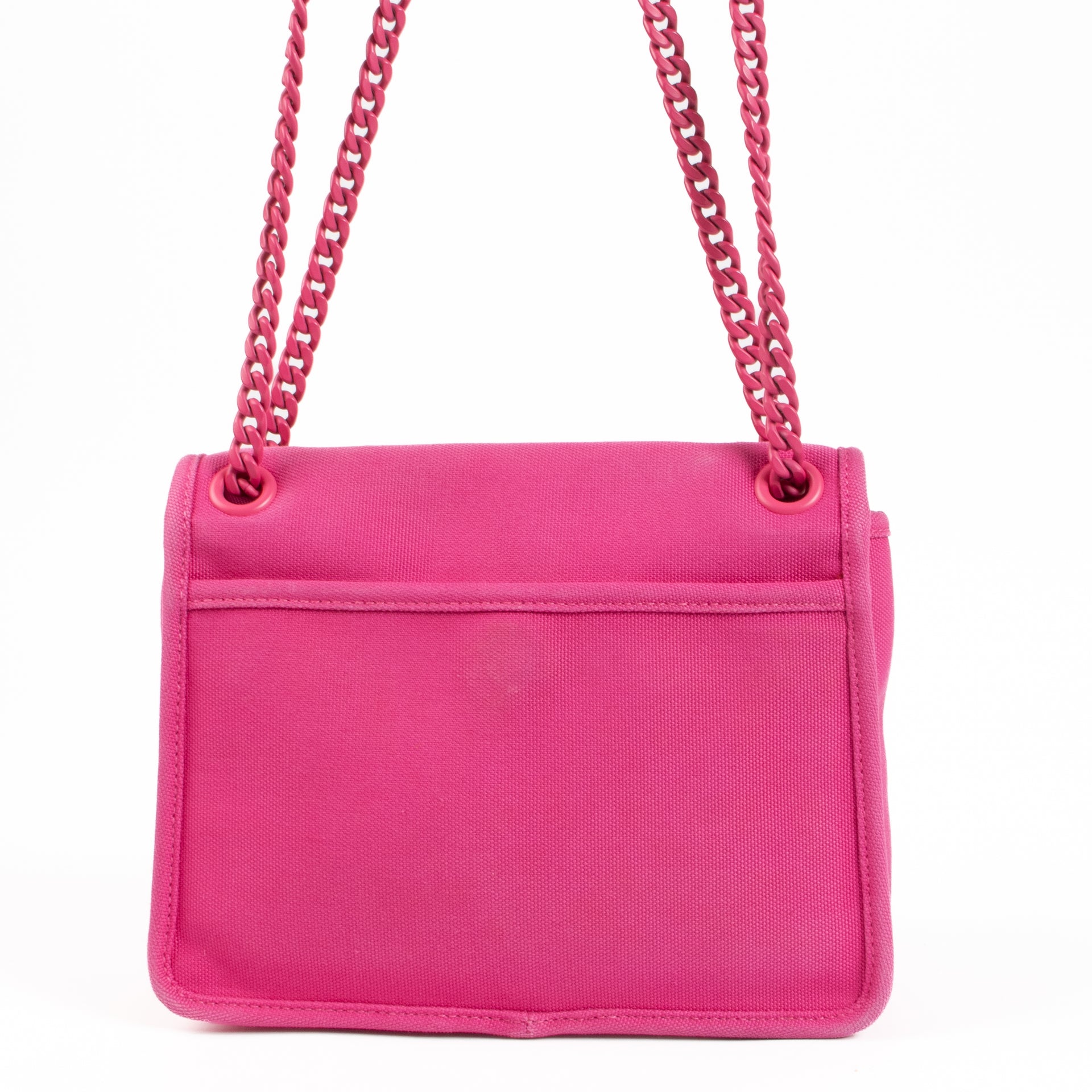 Miu Miu Pink Canapa Canvas Shoulder Bag