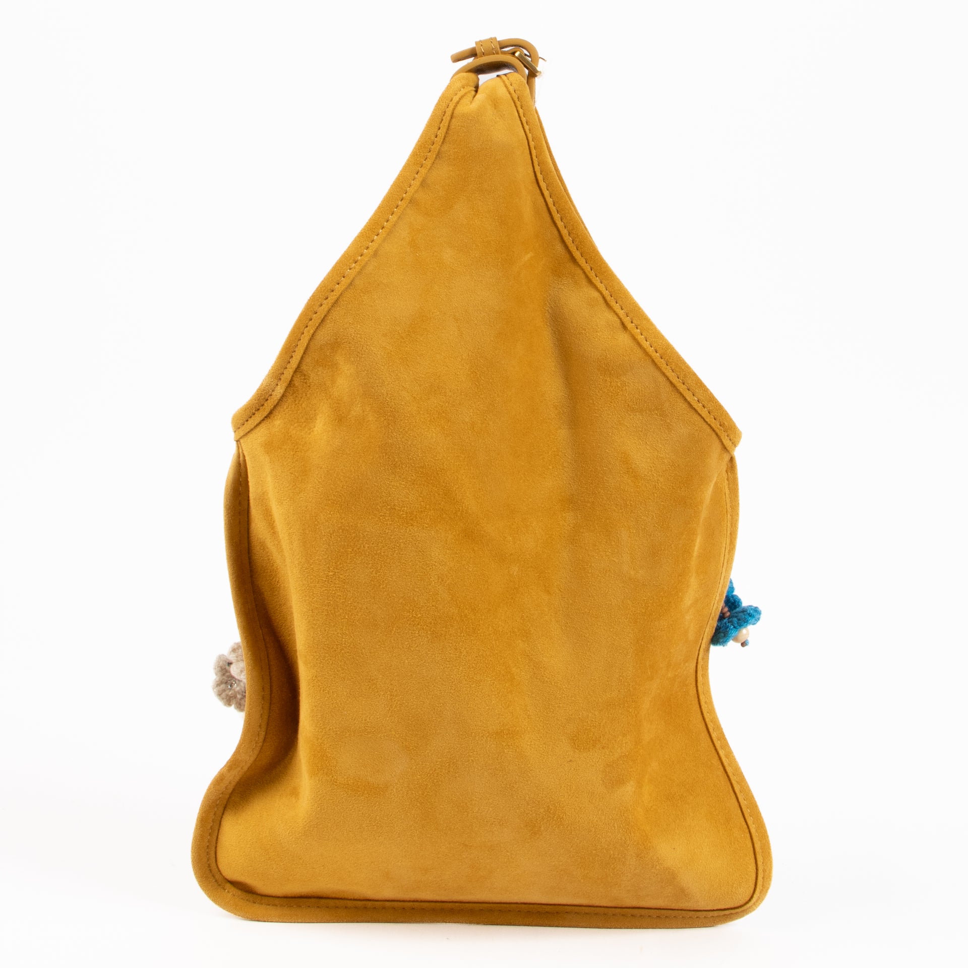 Miu Miu Orange Suede Trick Tote Bag