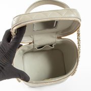 Shop the 100% authentic Chanel Grey Lambskin Trendy CC Vanity Case Bag second hand on Labellov.com!