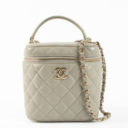 Shop the 100% authentic Chanel Grey Lambskin Trendy CC Vanity Case Bag second hand on Labellov.com!