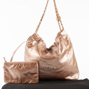 Shop the authentic Chanel Rose Gold Calfskin Chanel 22 Large Bag second hand on Labellov.com!