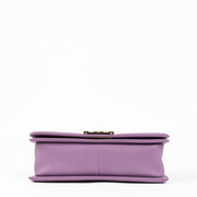 Shop this 100% authentic Chanel Boy Medium Purple Caviar Bag at Labellov.com