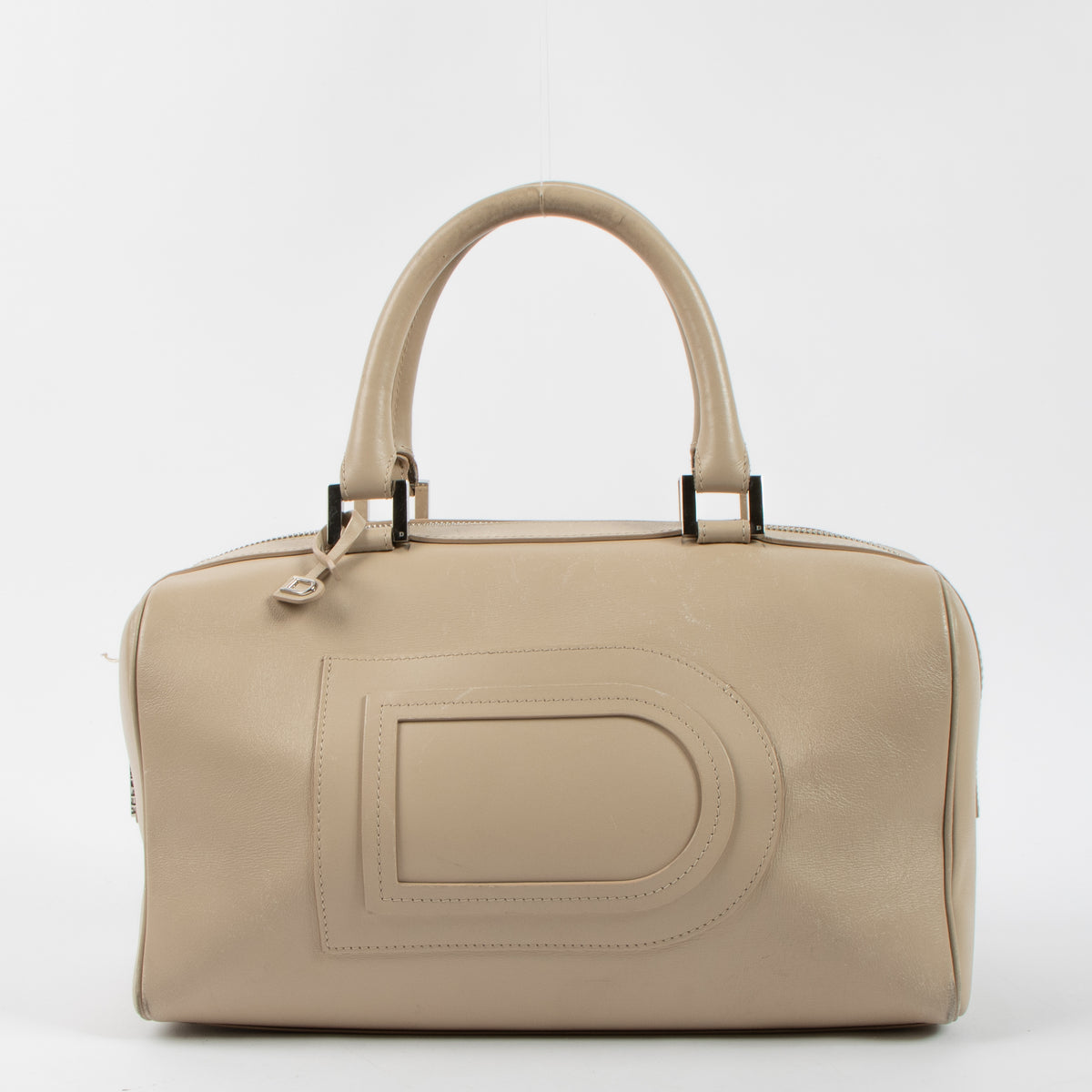 Shop this authentic Delvaux Sand Allure Louise Boston Bag pre-loved on Labellov.com