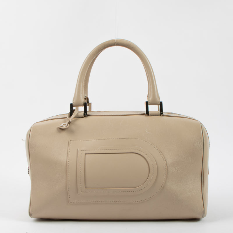 Shop this authentic Delvaux Sand Allure Louise Boston Bag pre-loved on Labellov.com
