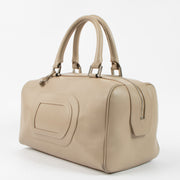 Shop this authentic Delvaux Sand Allure Louise Boston Bag pre-loved on Labellov.com