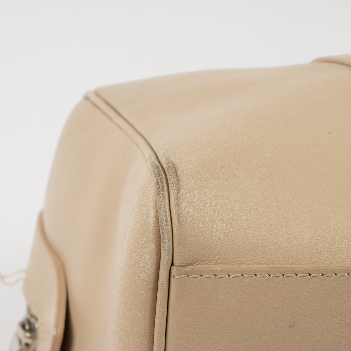 Shop this authentic Delvaux Sand Allure Louise Boston Bag pre-loved on Labellov.com