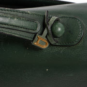 Show this authentic Delvaux Green Leather Brillant Briefcase pre-loved on Labellov.com