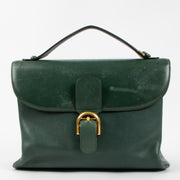 Show this authentic Delvaux Green Leather Brillant Briefcase pre-loved on Labellov.com