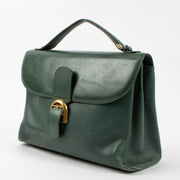 Show this authentic Delvaux Green Leather Brillant Briefcase pre-loved on Labellov.com