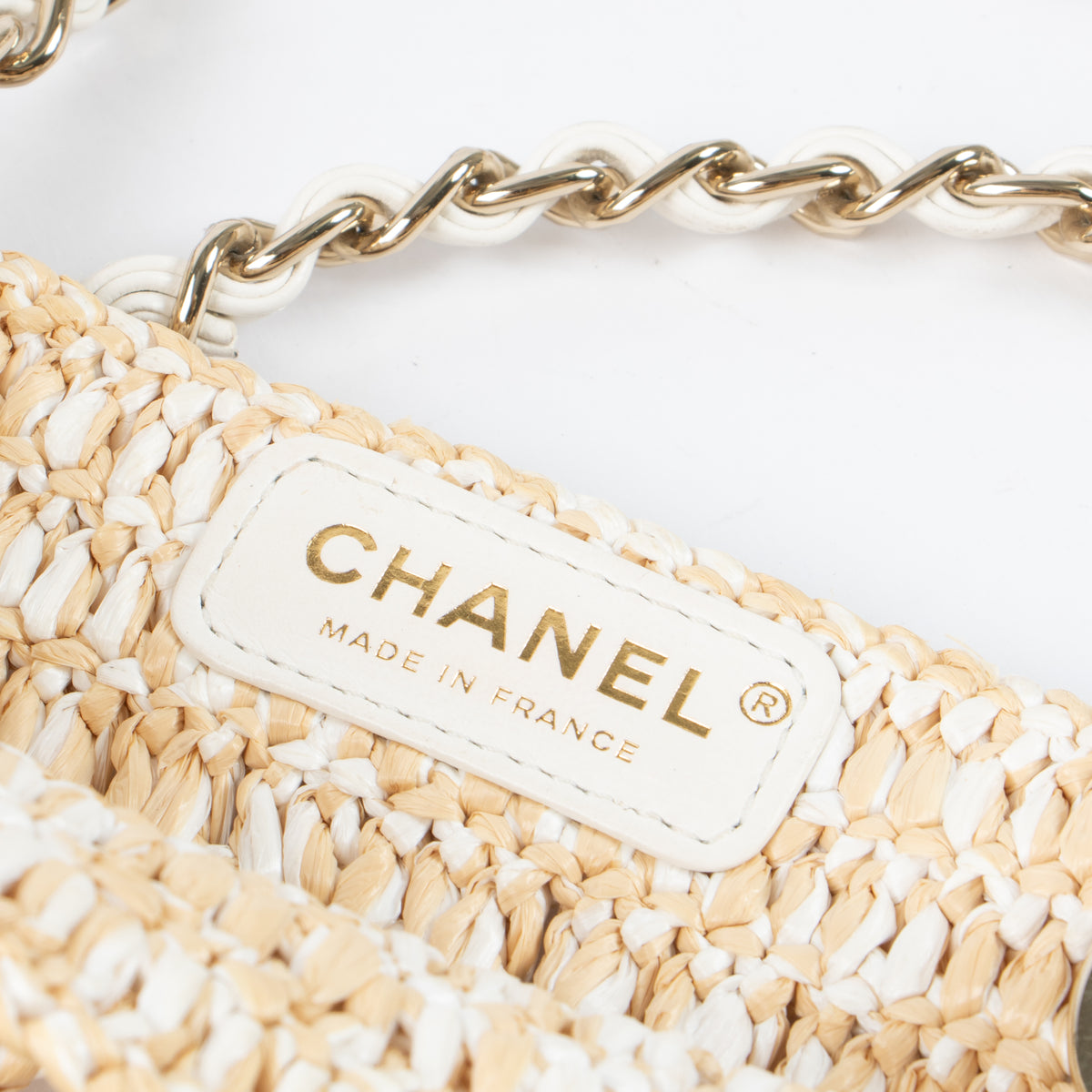 Shop this authentic luxury Chanel 24M Coco Beach Beige Raffia Small Shopping Bag pre-loved by Labellov.com