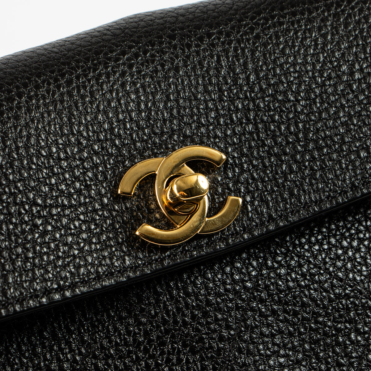 Shop this authentic luxury Chanel 26S Black Grained Calfskin Small Urban Essential East West Shopping Tote Bag Pre-Loved on Labellov.com