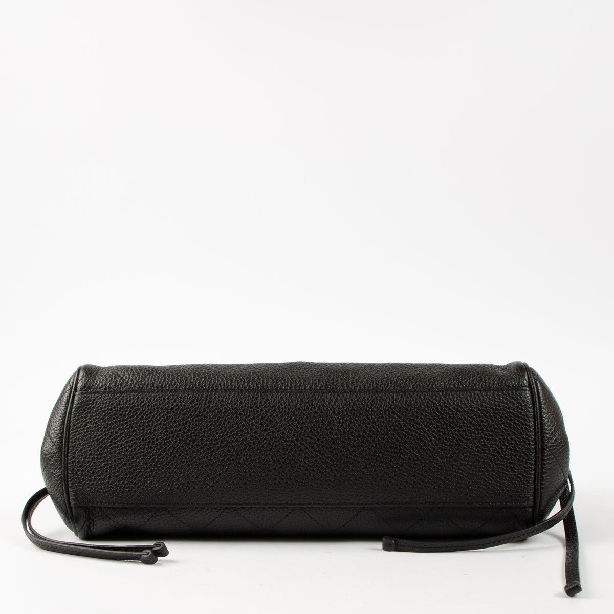 Shop this authentic luxury Chanel 26S Black Grained Calfskin Small Urban Essential East West Shopping Tote Bag Pre-Loved on Labellov.com