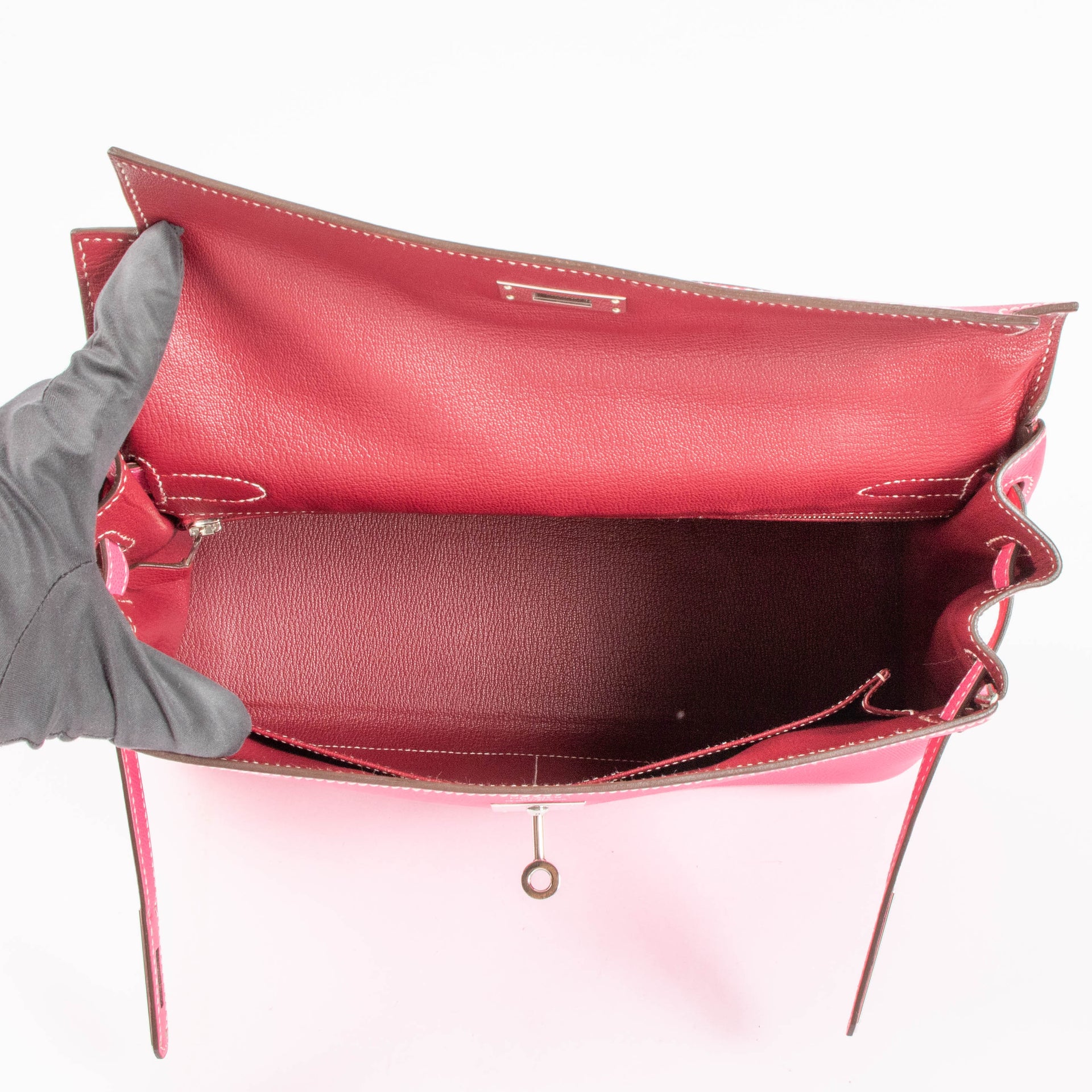 Hermès Kelly 32 Candy Collection Rose Tyrien/Rubis Epsom PHW