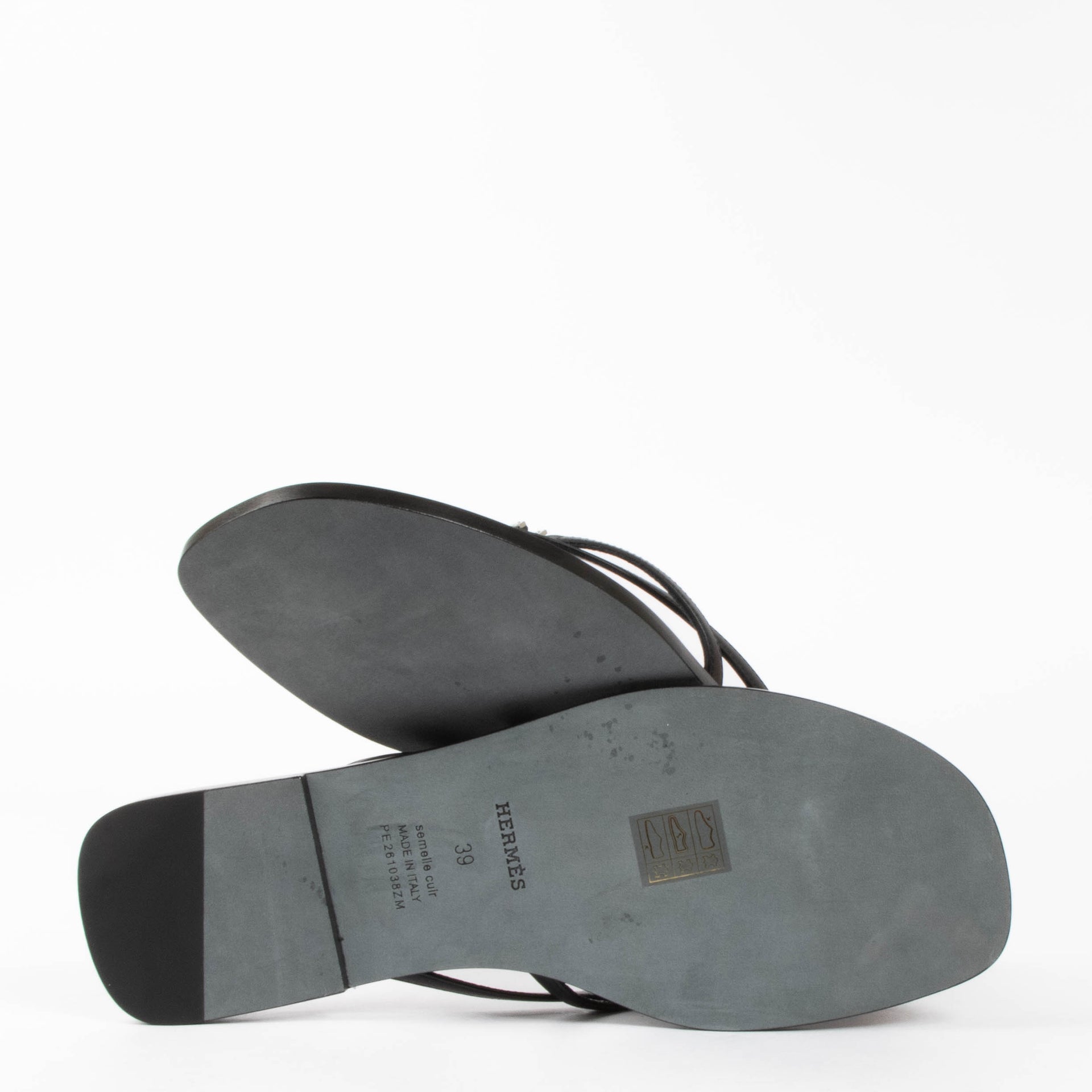 Hermès Black Miss Sandals Size 39
